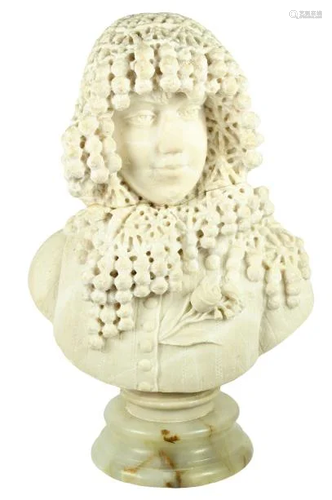 Alabaster Bust of a Young Woman