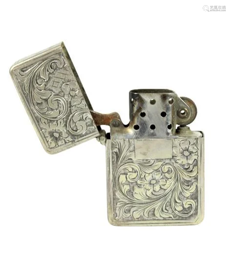 Italian Silver Zippo Lighter