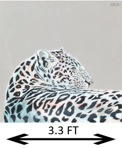 Large Painting of a Cheetah O/C