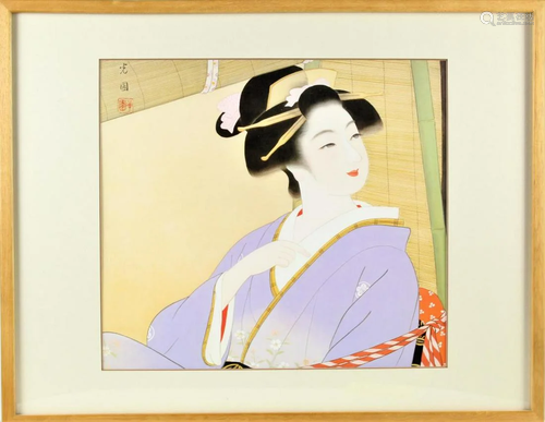 Signed Japanese Painting on Silk, Early 20th C