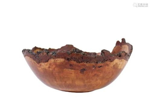 Black Cherry Wood Burl Bowl