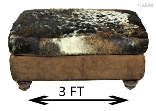 Cow Hide Ottoman