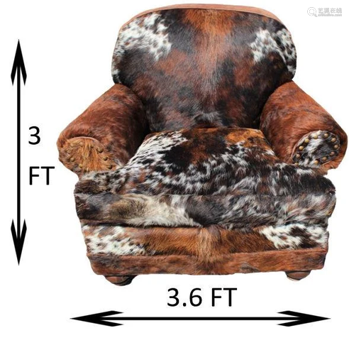 Cow Hide Arm Chair