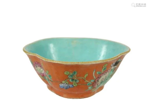 Chinese Porcelain Flower Shaped Bowl