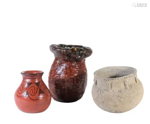 (3) Native American & Southwestern Pottery Jars