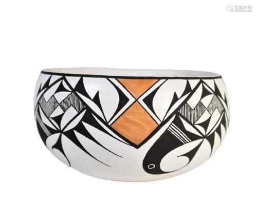 Emma Lewis (1931-2013) Acoma Pottery Bowl