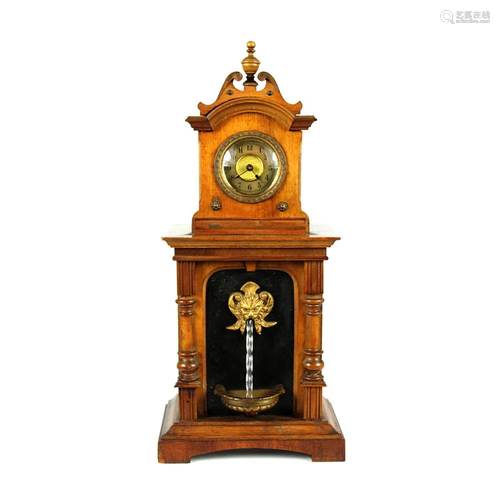 Fountain Cabinet Novelty Clock Circa 1880