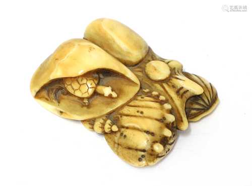 A Japanese Edo period marine ivory netsuke,