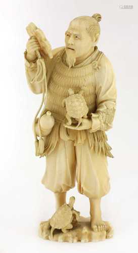 A Japanese Meiji period ivory okimono,