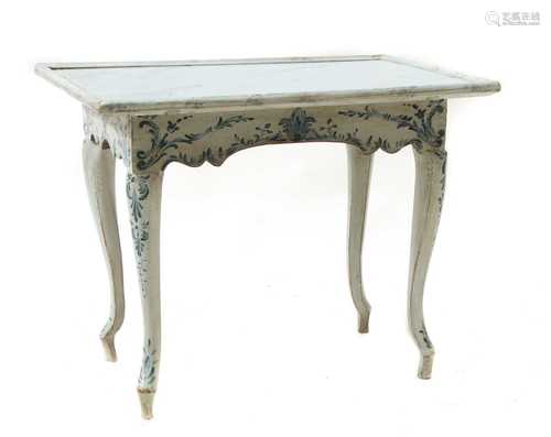 A painted Danish rococo table,