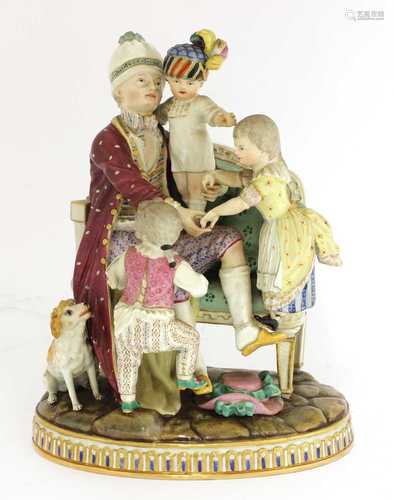 A Meissen porcelain figure group 'The Good Father',