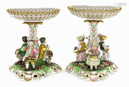 A pair of Stevenson & Hancock Derby fruit stands,