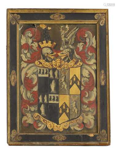 An armorial panel,