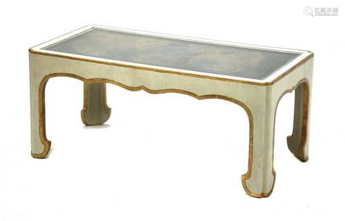 A painted and gilt chinoiserie coffee table,