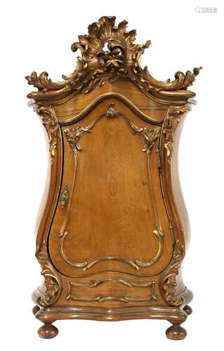 A miniature Continental armoire or table cabinet,