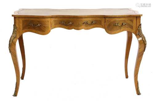 A French Louis XIV-style rosewood writing table,