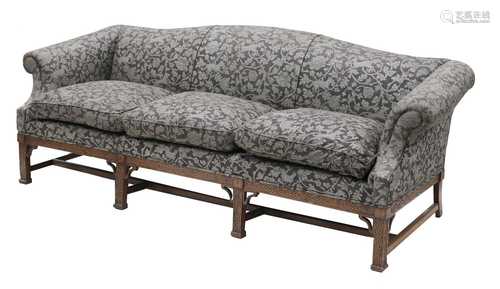 A George III-style mahogany settee,