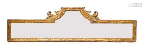 A George II gilt overmantel mirror,