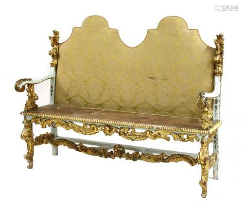 An Italian double-backed settee,