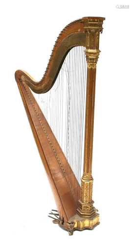 A satinwood harp,