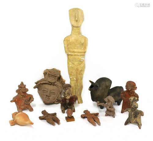 Various pre-Columbian figures,