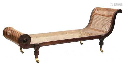 An Anglo-Indian rosewood daybed,