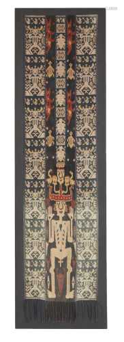 A large pre-Columbian style fabric panel,