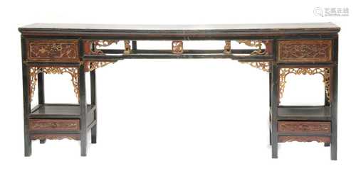 A Chinese lacquered altar table,