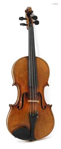 A full-sized German violin by Wolff Brothers,