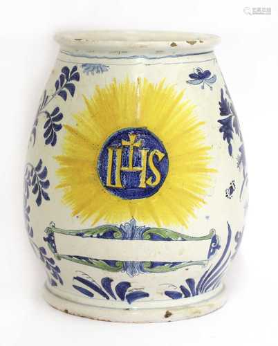 A delft drug jar,