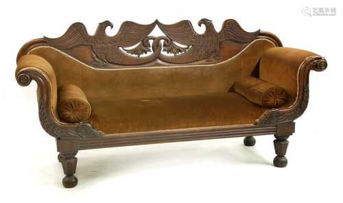 A Regency mahogany settee,