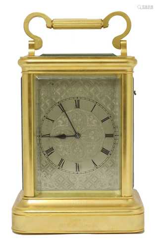 A giant English twin fusee carriage clock