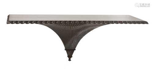 A large mahogany wall bracket or 'flying table',