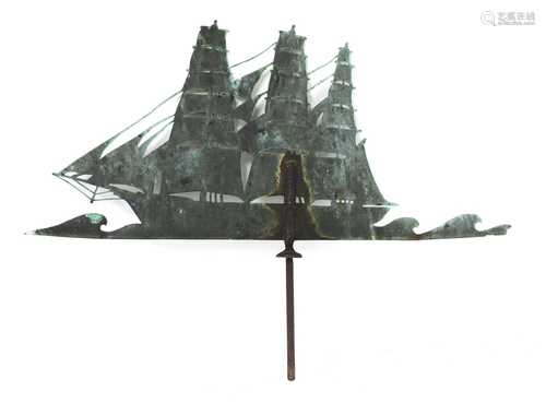 A copper weathervane,