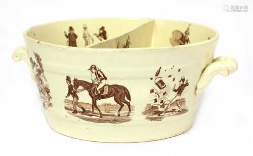 An unusual French pottery bowl,