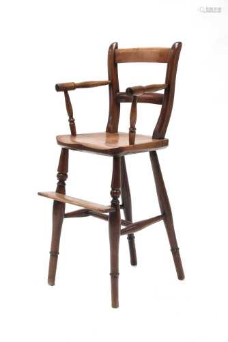 A beechwood child's high chair,