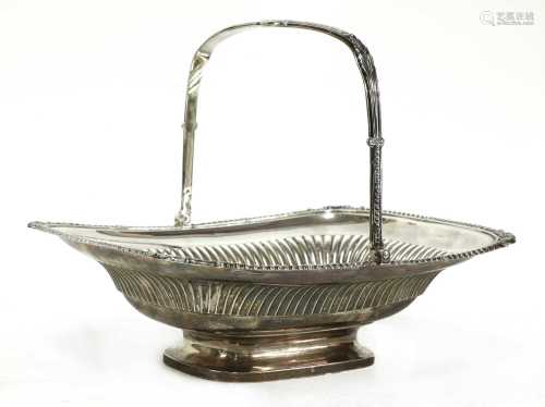 A George III silver bread basket,