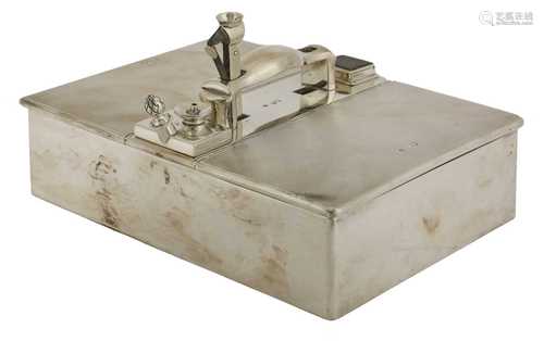 A Victorian silver cigar box,