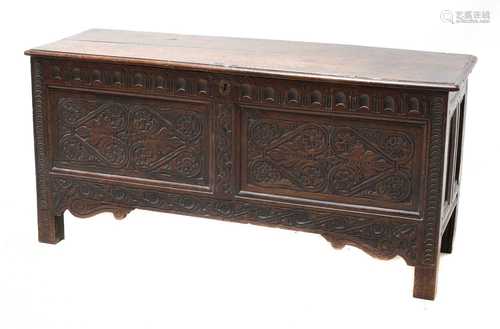 An oak coffer,