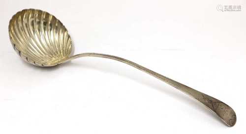 A George III silver ladle,