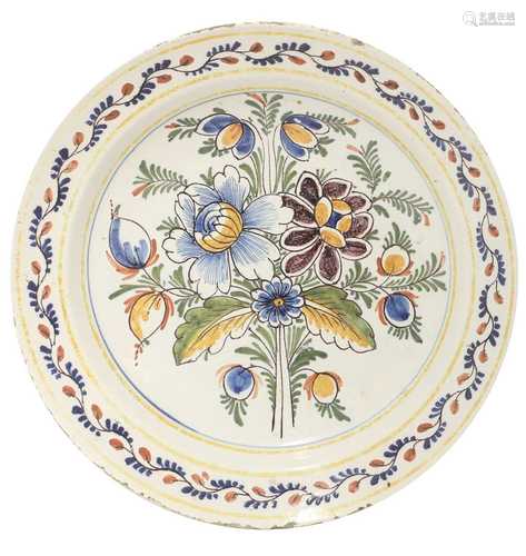 A French faience charger,