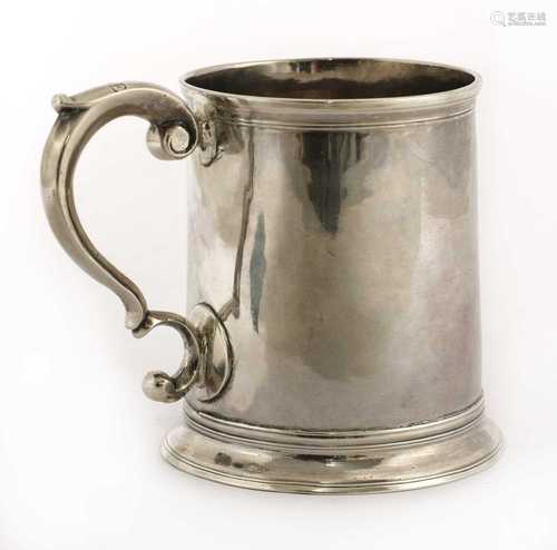 A George II silver mug,