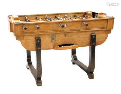 A French beech bar football table by Bonzini,