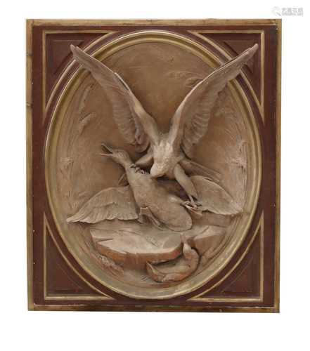 A large relief sculpture,