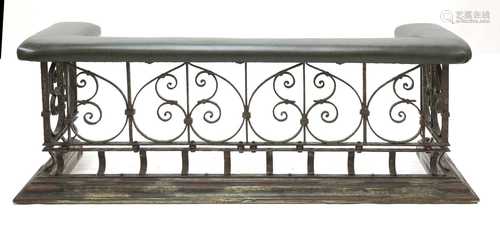 A wrought iron club fender,