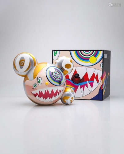 TAKASHI MURAKAMI  Mr. Dob Figure (gold version)  Signed and from an edition of 250   MEDIUM: Vinyl