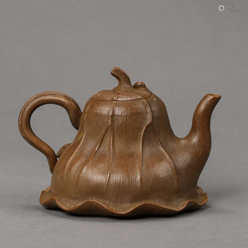 CHINESE ANCIENT CLAY TEAPOT WITH MARK