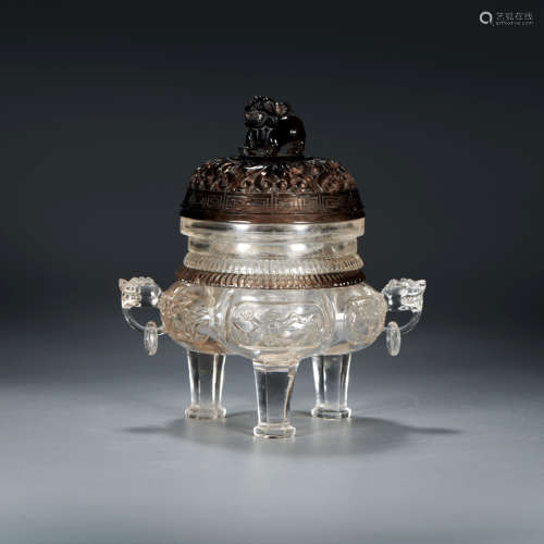 QING DYNASTY, CHINESE CRYSTAL   INCENSE BURNER