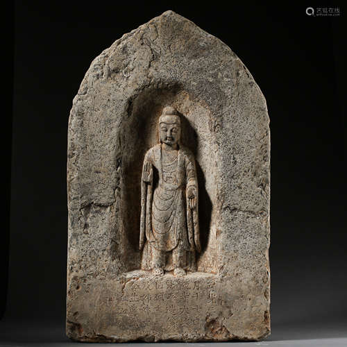 ANCIENT CHINESE STONE CARVED BUDDHA STATUE