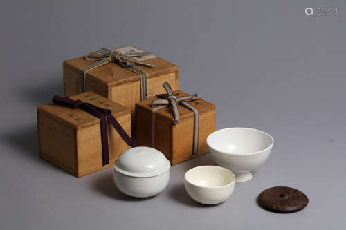 NORTH SONG, A SET OF WHITE GLAZED TEA WARES FROM DING KILN